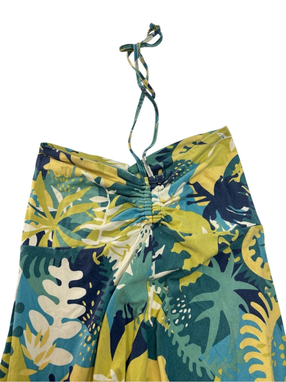 Patagonia Midi Halter Dress Tropical Floral Print Cotton Granola Girl Camping - Picture 2 of 7